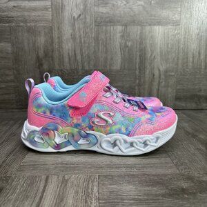 Skechers Kids size 3 Infinite Heart Lights Multicolored Shoes